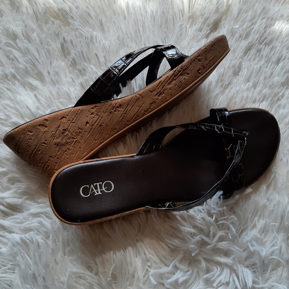 Cato Cork Wedge Sandals - Picture 9 of 16